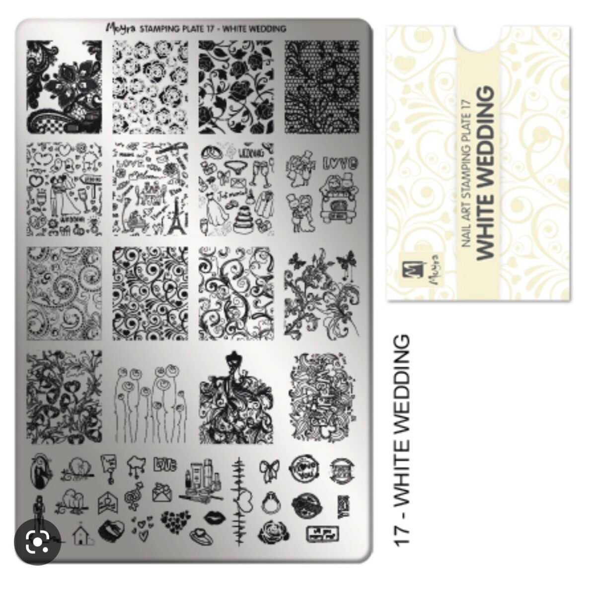 Moyra Stamping plate #17 White wedding
