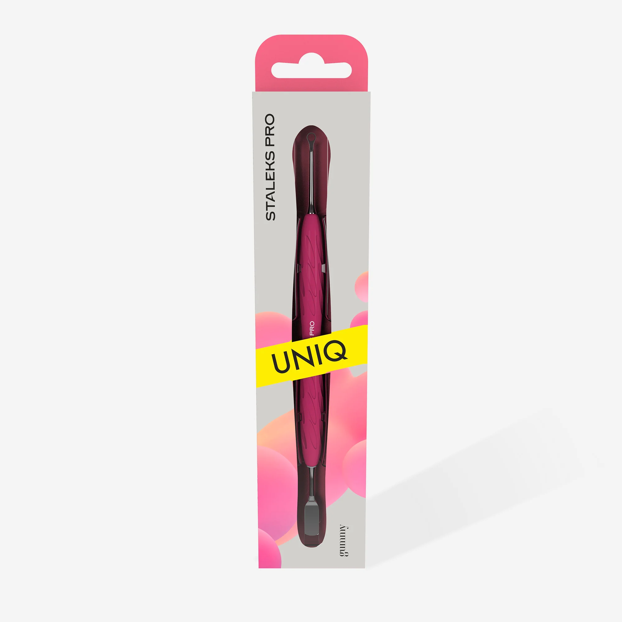 Manicure Pusher Gummy With Silicone Handle UNIQ 11 TYPE 1 (Straight Flat And Loop Pusher) - Image 4