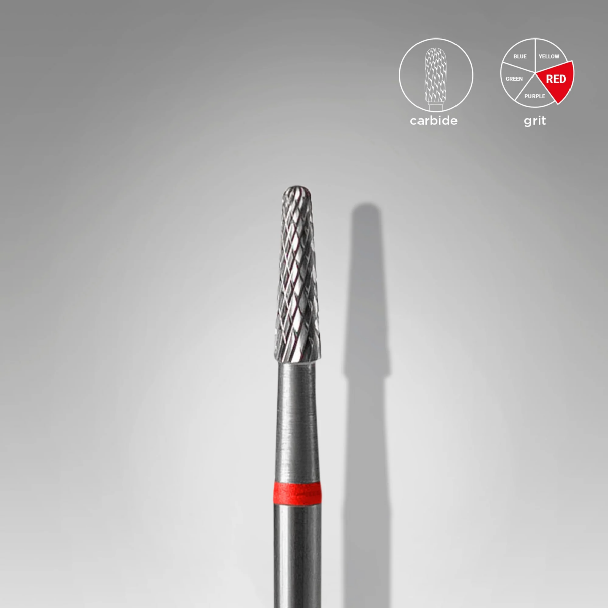Carbide Nail Drill Bit Cone Red Head Diameter 1,6 Mm / Working Part 8 Mm