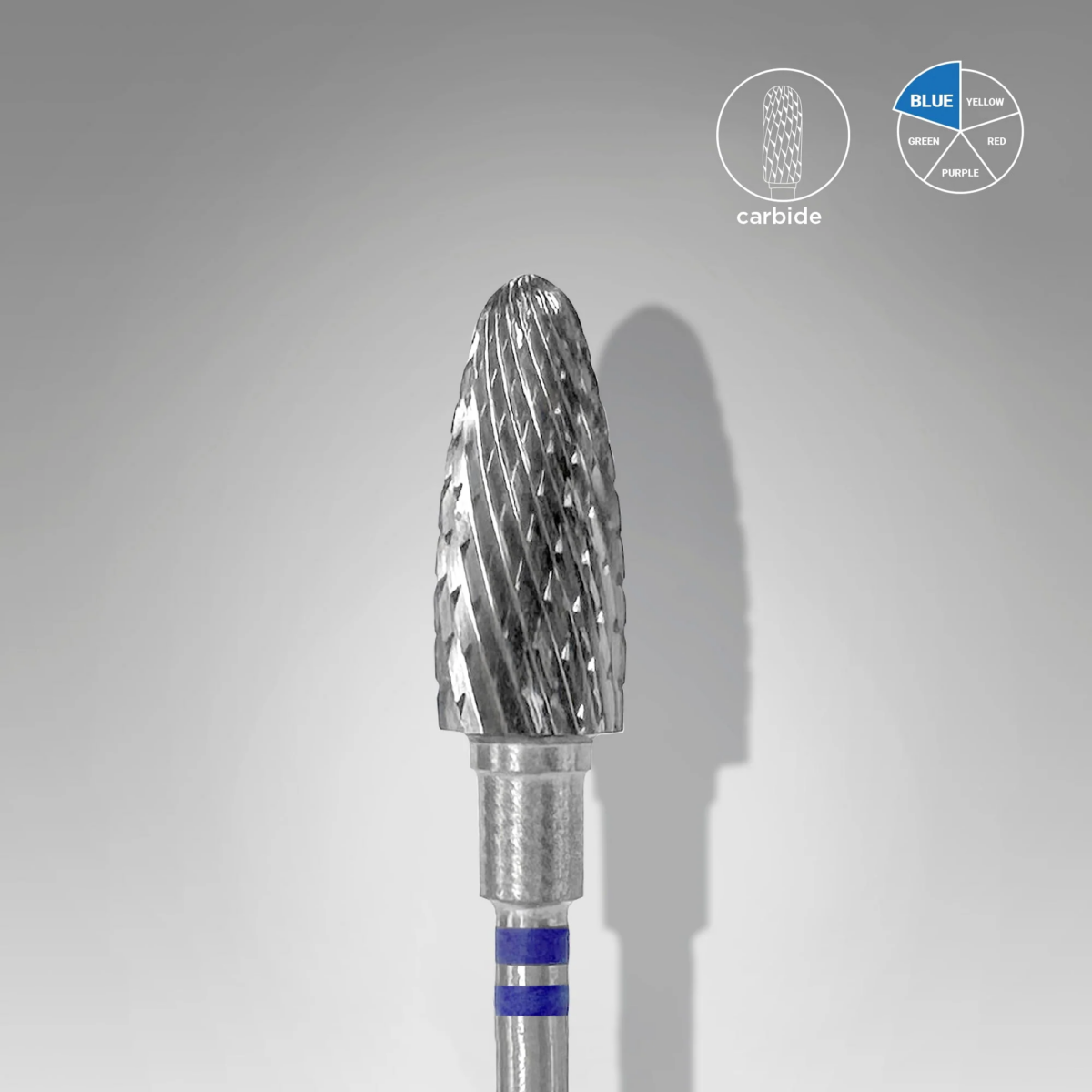 Carbide Nail Drill Bit For Left-Handed Users Corn Blue EXPERT Head Diameter 6 Mm / Working Part 14 Mm