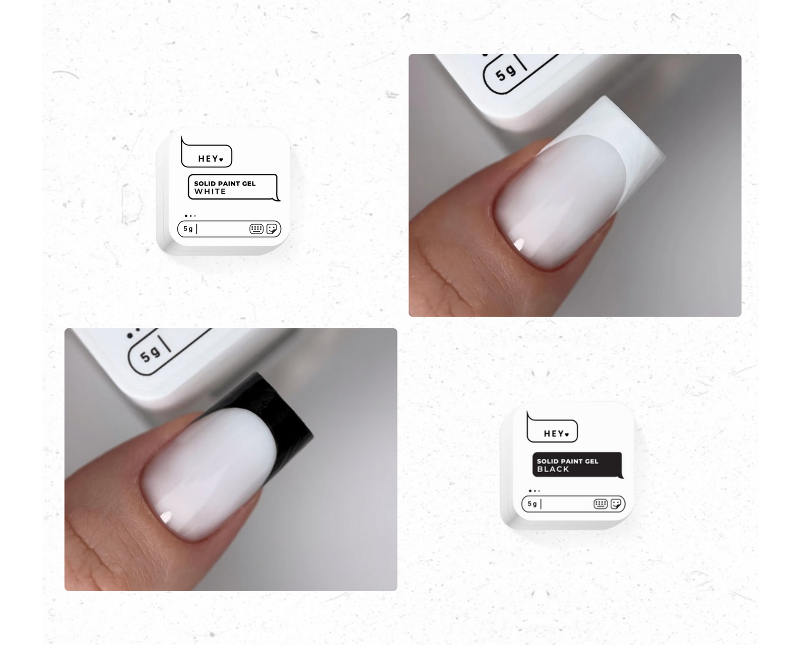 Albescent White Colorful Soft Texture Background Photo Grid Layout Mockup Photo Collage Gel paint Solid HeyLove - Image 1