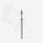 Diamond nail drill bit pointed flame blue EXPERT head diameter 2,3 mm / working part 8 mm - Image 2