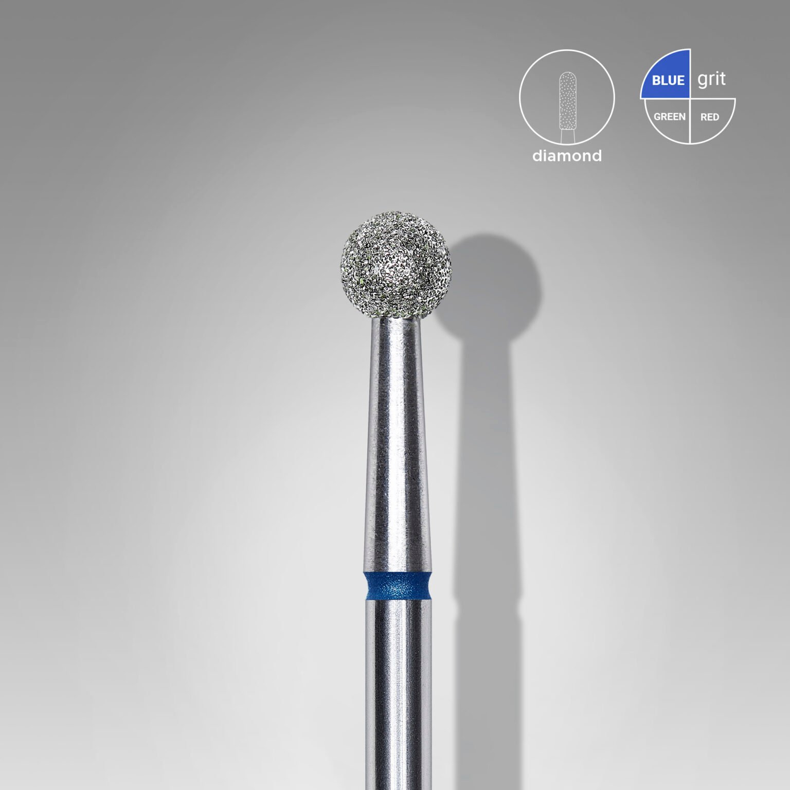 IMG_2649 Diamond nail drill bit ball blue EXPERT head diameter 4 mm